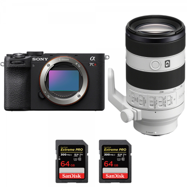 Sony A7CR Negro + FE 70-200mm f/4 Macro G OSS II + 2 SanDisk 64GB Extreme PRO UHS-II SDXC 300 MB/s-1