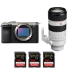 Sony A7CR Silver + FE 70-200mm f/2.8 GM OSS II + 3 SanDisk 256GB Extreme PRO UHS-II SDXC 300 MB/s|MCZ DIRECT