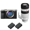 Sony A7CR Silver + FE 70-200mm f/2.8 GM OSS II + 2 Sony NP-FZ100|MCZ DIRECT
