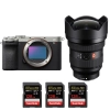 Sony A7CR Silver + FE 12-24mm f/2.8 GM + 3 SanDisk 128GB Extreme PRO UHS-II SDXC 300 MB/s|MCZ DIRECT