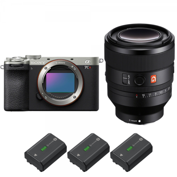 Sony A7CR Silver + FE 50mm f/1.2 GM + 3 Sony NP-FZ100|MCZ DIRECT