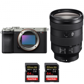 Sony A7CR Silver + FE 24-105mm f/4 G OSS + 2 SanDisk 64GB Extreme PRO UHS-II SDXC 300 MB/s-1