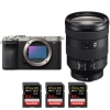 Sony A7CR Silver + FE 24-105mm f/4 G OSS + 3 SanDisk 64GB Extreme PRO UHS-II SDXC 300 MB/s|MCZ DIRECT