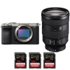 Sony A7CR Silver + FE 24-105mm f/4 G OSS + 3 SanDisk 128GB Extreme PRO UHS-II SDXC 300 MB/s|MCZ DIRECT