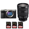 Sony A7CR Silver + FE 24-105mm f/4 G OSS + 3 SanDisk 256GB Extreme PRO UHS-II SDXC 300 MB/s|MCZ DIRECT