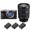 Sony A7CR Silver + FE 24-105mm f/4 G OSS + 3 Sony NP-FZ100|MCZ DIRECT