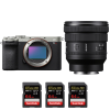 Sony A7CR Silver + FE PZ 16-35mm f/4 G + 3 SanDisk 64GB Extreme PRO UHS-II SDXC 300 MB/s - Appareil Photo Hybride|MCZ DIRECT