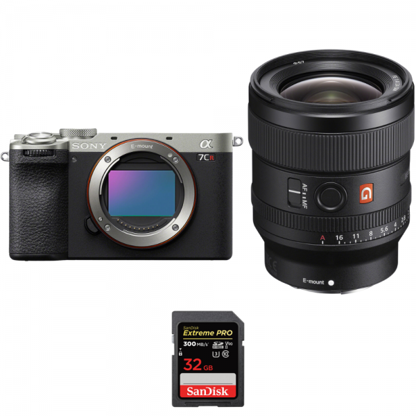 Sony A7CR Silver + FE 24mm f/1.4 GM + 1 SanDisk 32GB Extreme PRO UHS-II SDXC 300 MB/s|MCZ DIRECT
