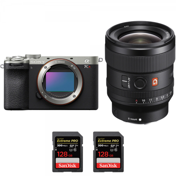Sony A7CR Silver + FE 24mm f/1.4 GM + 2 SanDisk 128GB Extreme PRO UHS-II SDXC 300 MB/s - Appareil Photo Hybride|MCZ DIRECT