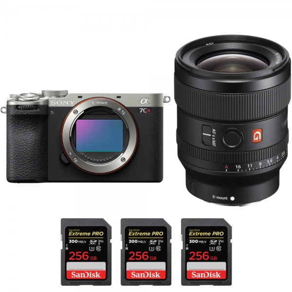 Sony A7CR Silver + FE 24mm f/1.4 GM + 3 SanDisk 256GB Extreme PRO UHS-II SDXC 300 MB/s|MCZ DIRECT