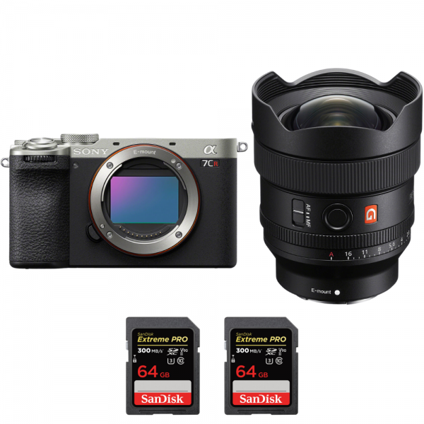 Sony A7CR Silver + FE 14mm f/1.8 GM + 2 SanDisk 64GB Extreme PRO UHS-II SDXC 300 MB/s - Appareil Photo Hybride|MCZ DIRECT