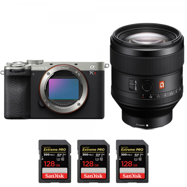Sony A7CR Silver + FE 85mm f/1.4 GM + 3 SanDisk 128GB Extreme PRO UHS-II SDXC 300 MB/s Sony Sony A7CR 3.773,00 € MCZ DIRECT