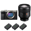 Sony A7CR Silver + FE 85mm f/1.4 GM + 3 Sony NP-FZ100|MCZ DIRECT