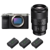 Sony A7CR Silver + FE 90mm f/2.8 Macro G OSS + 3 Sony NP-FZ100 - Appareil Photo Hybride|MCZ DIRECT