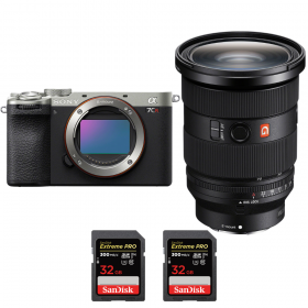 Sony A7CR Silver + FE 24-70mm f/2.8 GM II + 2 SanDisk 32GB Extreme PRO UHS-II SDXC 300 MB/s-1
