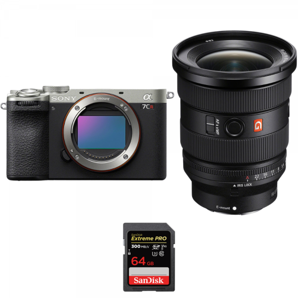 Sony A7CR Silver + FE 16-35mm f/2.8 GM II + 1 SanDisk 64GB Extreme PRO UHS-II SDXC 300 MB/s - Appareil Photo Hybride|MCZ DIRECT