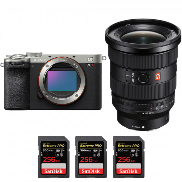Sony A7CR Silver + FE 16-35mm f/2.8 GM II + 3 SanDisk 256GB Extreme PRO UHS-II SDXC 300 MB/s - Appareil Photo Hybride|MCZ DIRECT