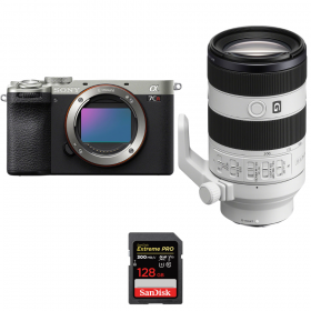 Sony A7CR Silver + FE 70-200mm f/4 Macro G OSS II + 1 SanDisk 128GB Extreme PRO UHS-II SDXC 300 MB/s-1