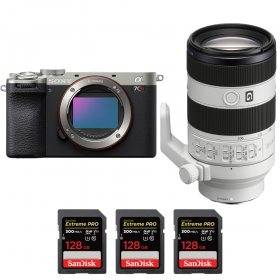 Sony A7CR Silver + FE 70-200mm f/4 Macro G OSS II + 3 SanDisk 128GB Extreme PRO UHS-II SDXC 300 MB/s-1