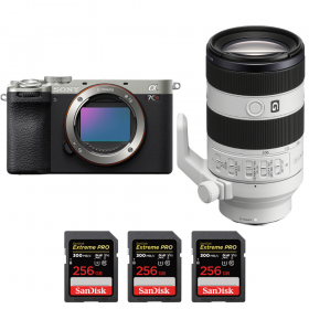 Sony A7CR Silver + FE 70-200mm f/4 Macro G OSS II + 3 SanDisk 256GB Extreme PRO UHS-II SDXC 300 MB/s-1
