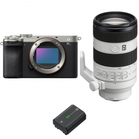 Sony A7CR Silver + FE 70-200mm f/4 Macro G OSS II + 1 Sony NP-FZ100-1