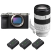 Sony A7CR Silver + FE 70-200mm f/4 Macro G OSS II + 3 Sony NP-FZ100|MCZ DIRECT