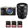 Sony A7CR Silver + FE 20-70mm f/4 G + 3 SanDisk 256GB Extreme PRO UHS-II SDXC 300 MB/s - Appareil Photo Hybride|MCZ DIRECT