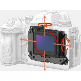 Cámara Sony A9 III con sensor de marco completo y estabilización IBIS en exposición frontal
