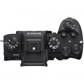 Vista superior de la cámara Sony A9 III con controles y zapata para flash