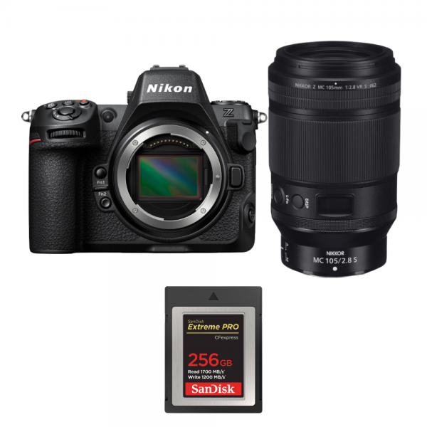 Nikon Z8 + Z MC 105mm f/2.8 VR S Macro + 1 SanDisk 256GB Extreme PRO CFexpress Type B - Appareil Photo Hybride Plein Format|MCZ DIRECT