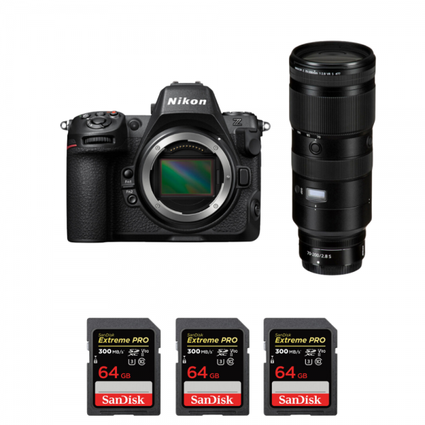 Nikon Z8 + Z 70-200mm f/2.8 VR S + 3 SanDisk 64GB Extreme PRO UHS-II SDXC 300 MB/s-1