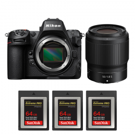 Nikon Z8 + Z 50mm f/1.8 S + 3 SanDisk 64GB Extreme PRO CFexpress Type B-1