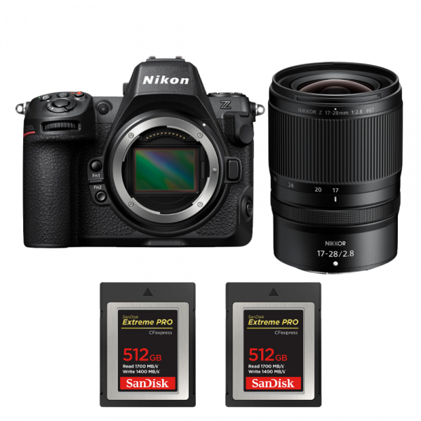 Nikon Z8 + Z 17-28mm f/2.8 + 2 SanDisk 512GB Extreme PRO CFexpress Type B Nikon MIRRORLESS CAMERAS €3,882.00 MCZ DIRECT