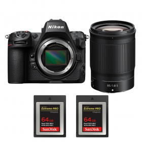 Nikon Z8 + Z 85mm f/1.8 S + 2 SanDisk 64GB Extreme PRO CFexpress Type B-1