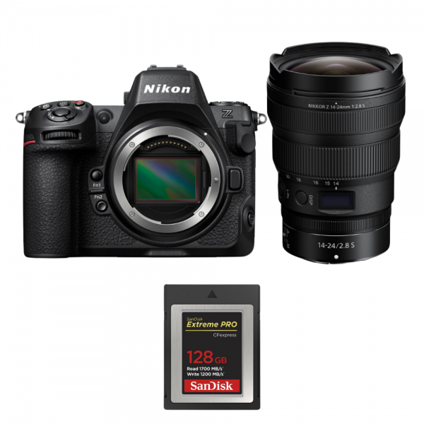 Nikon Z8 + Z 14-24mm f/2.8 S + 1 SanDisk 128GB Extreme PRO CFexpress Type B Nikon CÁMARAS SIN ESPEJO 4.138,00 € MCZ DIRECT