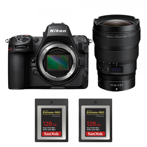 Nikon Z8 + Z 14-24mm f/2.8 S + 2 SanDisk 128GB Extreme PRO CFexpress Type B Nikon CÁMARAS SIN ESPEJO 4.225,00 € MCZ DIRECT