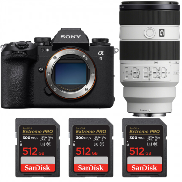 Sony A9 III + FE 70-200mm f/4 Macro G OSS II + 3 SanDisk 512GB Extreme PRO UHS-II SDXC 300 MB/s Sony CÁMARAS SIN ESPEJO 7.102,00 € MCZ DIRECT