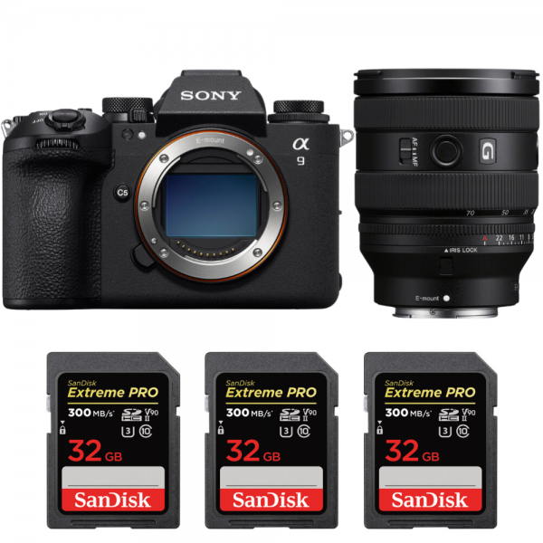 Sony A9 III + FE 20-70mm f/4 G + 3 SanDisk 32GB Extreme PRO UHS-II SDXC 300 MB/s Sony MIRRORLESS CAMERAS €5,612.00 MCZ DIRECT