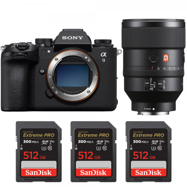 Sony A9 III + FE 135mm f/1.8 GM + 3 SanDisk 512GB Extreme PRO UHS-II SDXC 300 MB/s Sony CÁMARAS SIN ESPEJO 7.418,00 € MCZ DIRECT