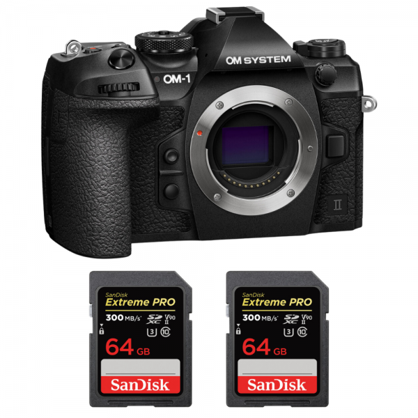 OM System OM-1 Mark II + 2 SanDisk 64GB Extreme PRO UHS-II SDXC 300 MB/s|MCZ DIRECT