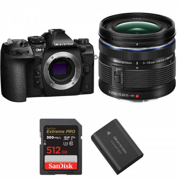 OM System OM-1 Mark II + ED 9-18mm f/4-5.6 II + 1 SanDisk 512GB Extreme PRO UHS-II SDXC 300 MB/s + 1 OM System BLX-1|MCZ DIRECT