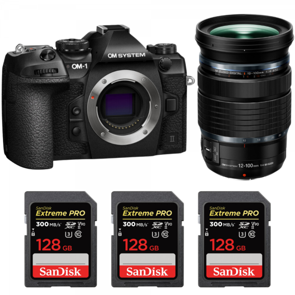OM System OM-1 Mark II + ED 12-100mm f/4 IS PRO + 3 SanDisk 128GB Extreme PRO UHS-II SDXC 300 MB/s OM SYSTEM OM SYSTEM OM-1 MARK II €2,848.00 MCZ DIRECT