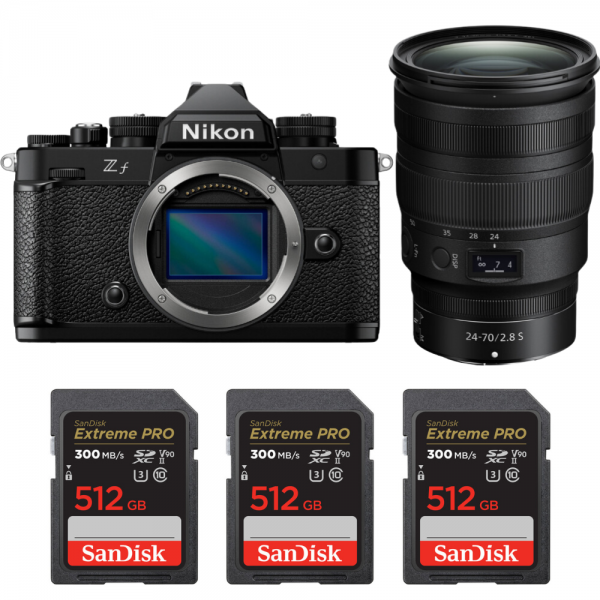 Nikon Zf + 24-70mm f/2.8 S + 3 SanDisk 512GB Extreme PRO UHS-II SDXC 300 MB/s Nikon CÁMARAS SIN ESPEJO 4.384,00 € MCZ DIRECT
