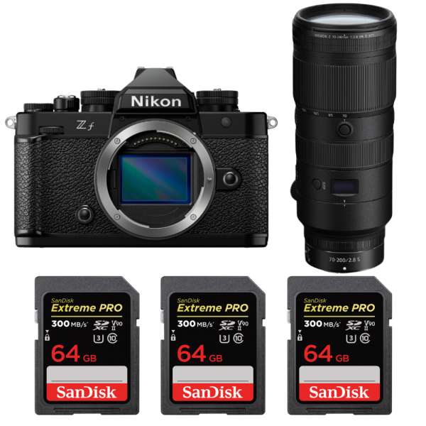 Nikon Zf + 70-200mm f/2.8 VR S + 3 SanDisk 64GB Extreme PRO UHS-II SDXC 300 MB/s Nikon CÁMARAS SIN ESPEJO 3.672,00 € MCZ DIRECT
