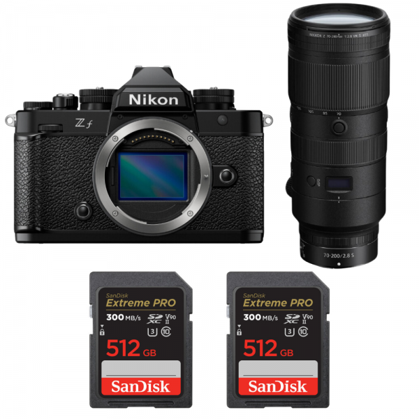 Nikon Zf + 70-200mm f/2.8 VR S + 2 SanDisk 512GB Extreme PRO UHS-II SDXC 300 MB/s Nikon APPAREIL PHOTO HYBRIDE 4 337,00 € MCZ DIRECT