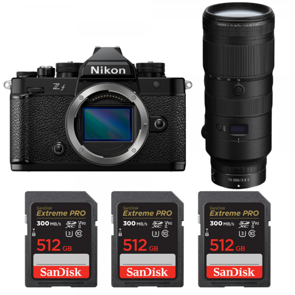 Nikon Zf + 70-200mm f/2.8 VR S + 3 SanDisk 512GB Extreme PRO UHS-II SDXC 300 MB/s Nikon APPAREIL PHOTO HYBRIDE 4 811,00 € MCZ DIRECT