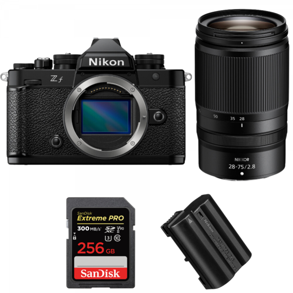 Nikon Zf + 28-75mm f/2.8 + 1 SanDisk 256GB Extreme PRO UHS-II SDXC 300 MB/s + 1 Nikon EN-EL15C-1