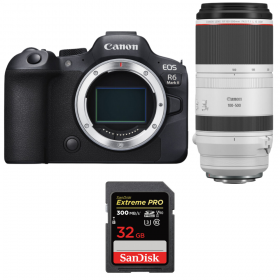 Canon EOS R6 Mark II + RF 100-500 mm f/4,5-7,1 L I - Contenido de la caja Canon EOS R6 Mark II + RF 100-500 mm f/4,5-7,1 L I - Contenido de la caja