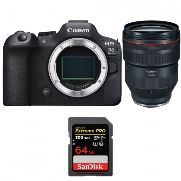 Canon EOS R6 Mark II + RF 28-70mm f/2 L USM + 1 SanDisk 64GB Extreme PRO UHS-II SDXC 300 MB/s|MCZ DIRECT
