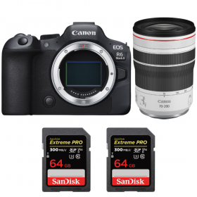 Canon EOS R6 Mark II + RF 70-200 mm f/4 L IS USM + - Contenido de la caja